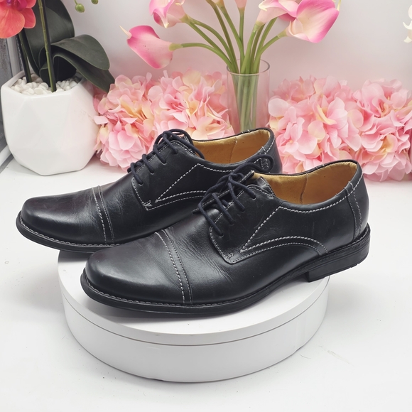 Sandro Moscoloni Black Cap Toe Derby Oxfords Men\'s Shoes Sz: 10.5 main image 16